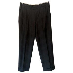 Neiman Marcus men's dark gray pinstripe pants, 100% super 150's wool, sz 38W